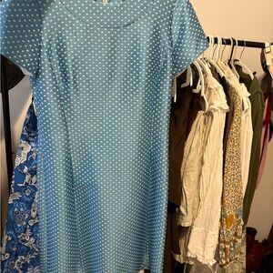 Sara Campbell Blue Polka Dot Mini Dress